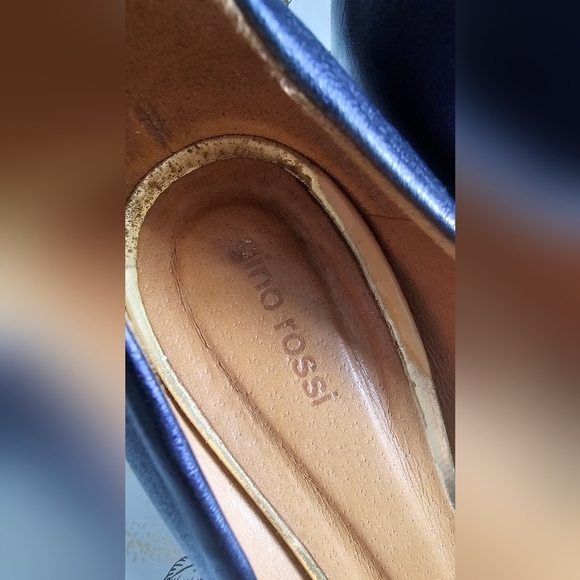 GINO ROSSI Savona ITALY Leather Pumps Pearl Blue Purple Size 8.5 - Picture 5 of 16